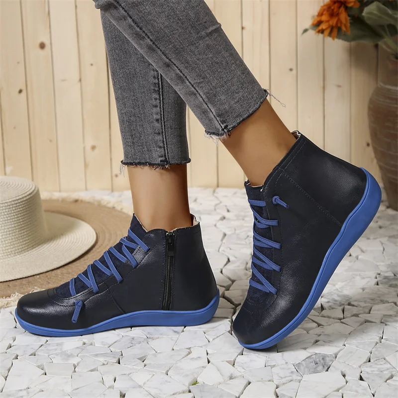 Botines Planos con Cordones