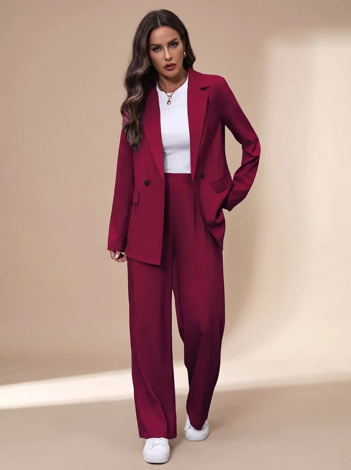 Conjunto de Chaqueta y Pantalón – Burdeos