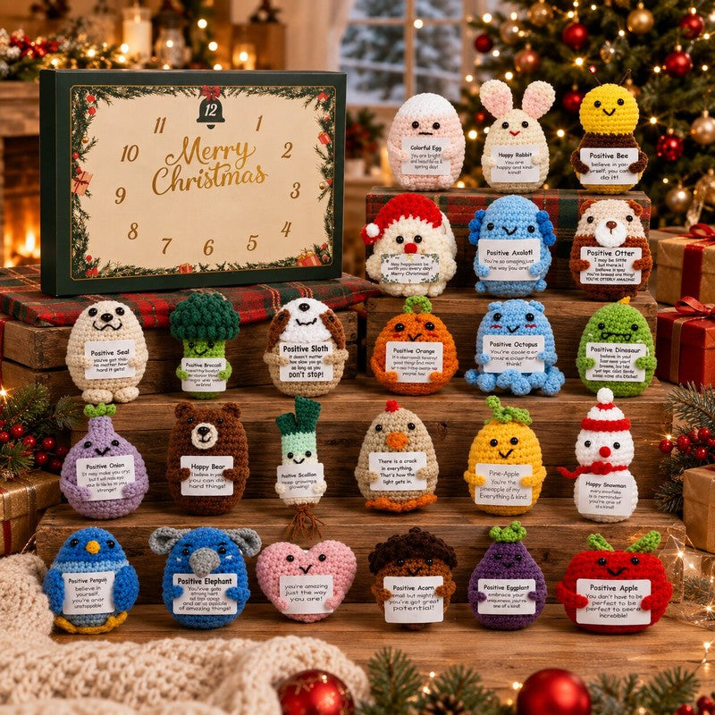 Calendario de Adviento con Figuras y Mensajes Positivos