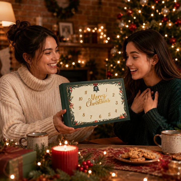 Calendario de Adviento con Figuras y Mensajes Positivos