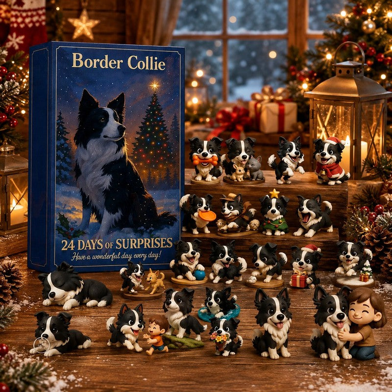 Calendario de Adviento para Amantes de los Perros - Tema Border Collie
