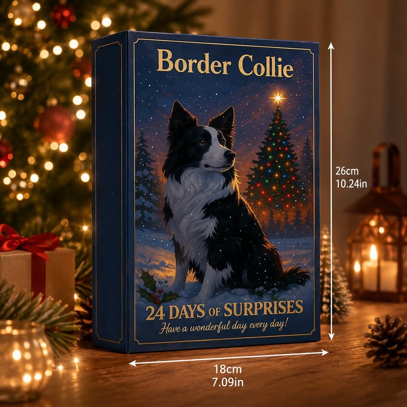 Calendario de Adviento para Amantes de los Perros - Tema Border Collie