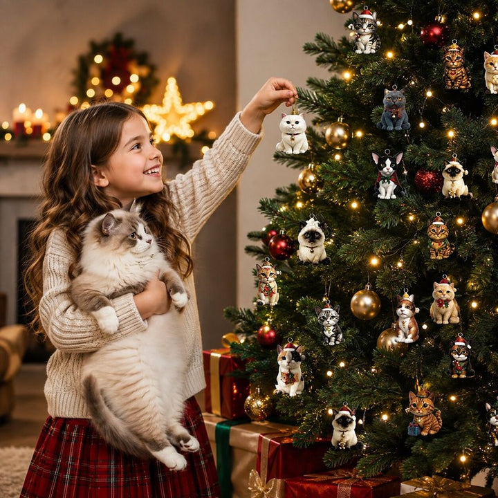 Calendario de Adviento Temático de Gatos - Decoración Navideña