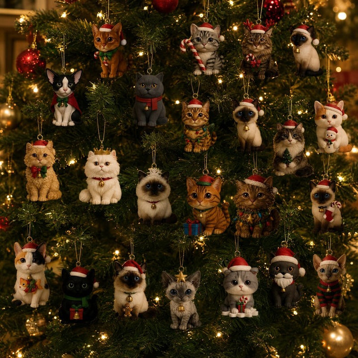 Calendario de Adviento Temático de Gatos - Decoración Navideña