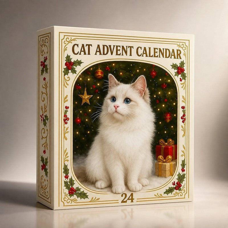 Calendario de Adviento Temático de Gatos - Decoración Navideña