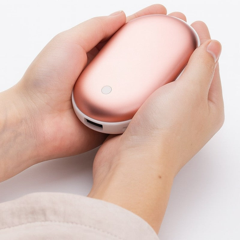 Calentador de manos eléctrico con powerbank integrado - Plata
