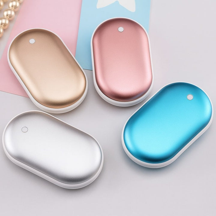 Calentador de manos eléctrico con powerbank integrado - Plata