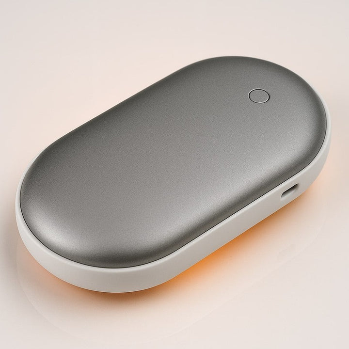 Calentador de manos eléctrico con powerbank integrado - Plata