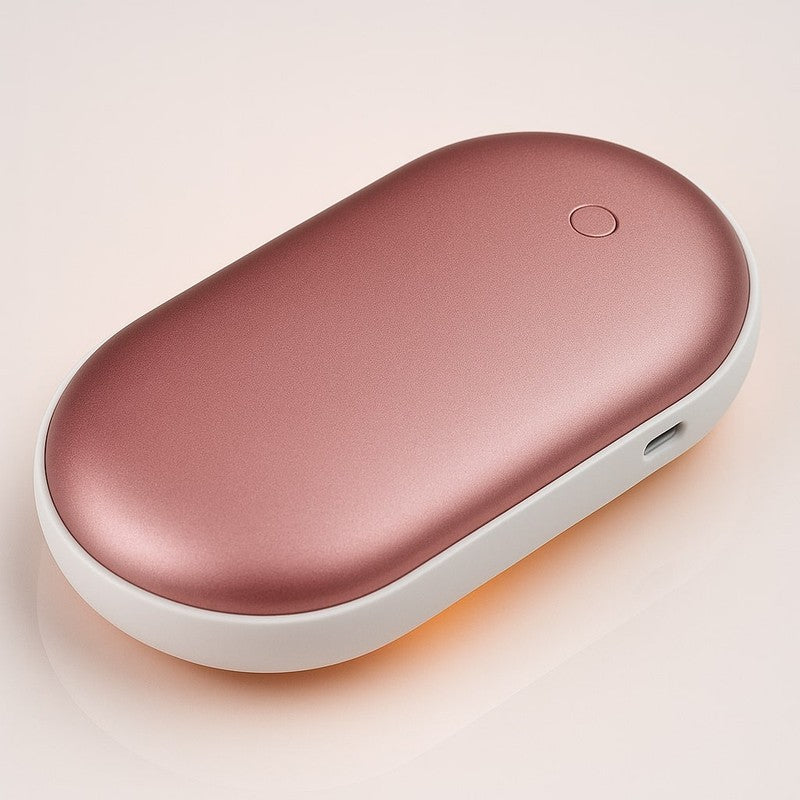 Calentador de manos eléctrico con powerbank integrado - Plata