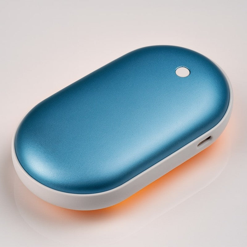 Calentador de manos eléctrico con powerbank integrado - Plata