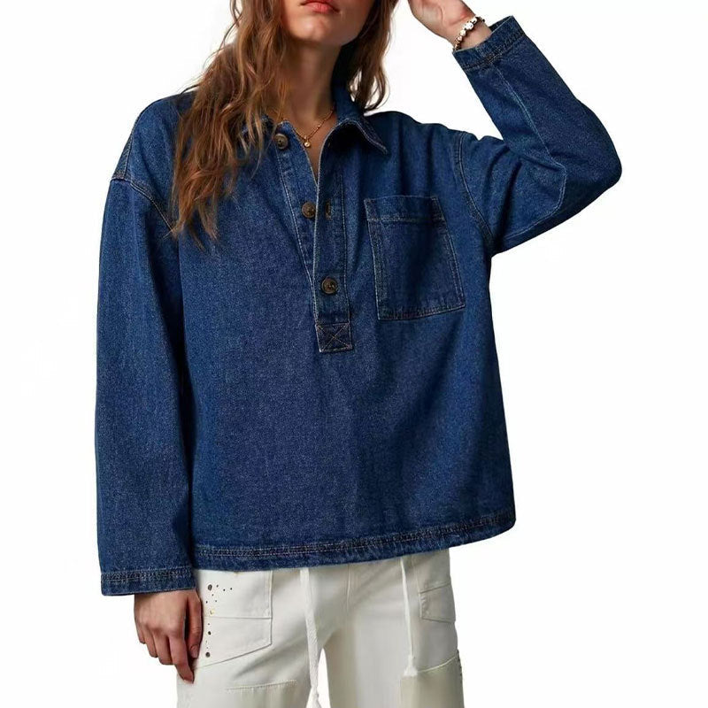 Camisa Holgada con Bolsillo