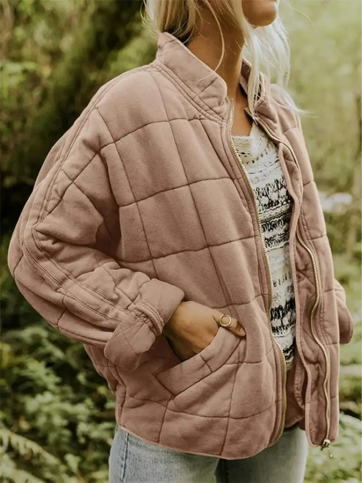 Chaqueta Acolchada Holgada – Caqui