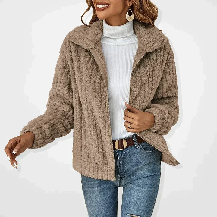 Chaqueta con Cuello Camisero – Caqui