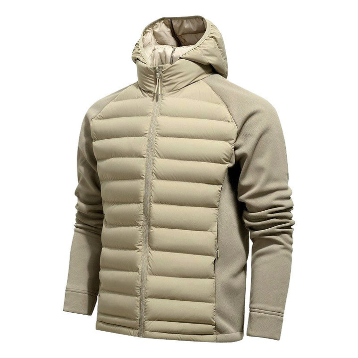 Chaqueta Híbrida con Capucha – Caqui