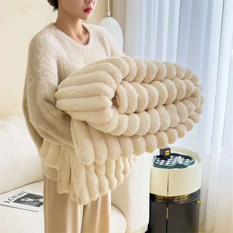 Celeste | Faux Fur Throw Blanket Plush Cosy