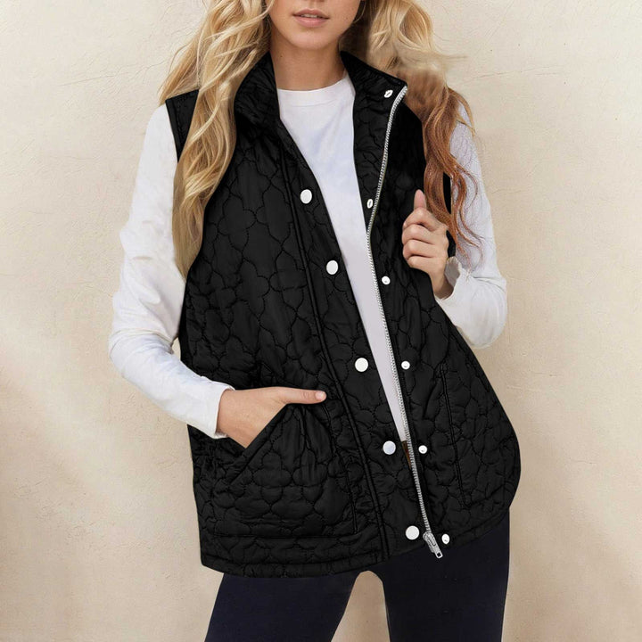 Chaleco Acolchado con Cremallera – Negro