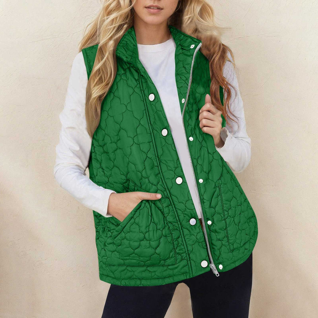 Chaleco Acolchado con Cremallera – Verde