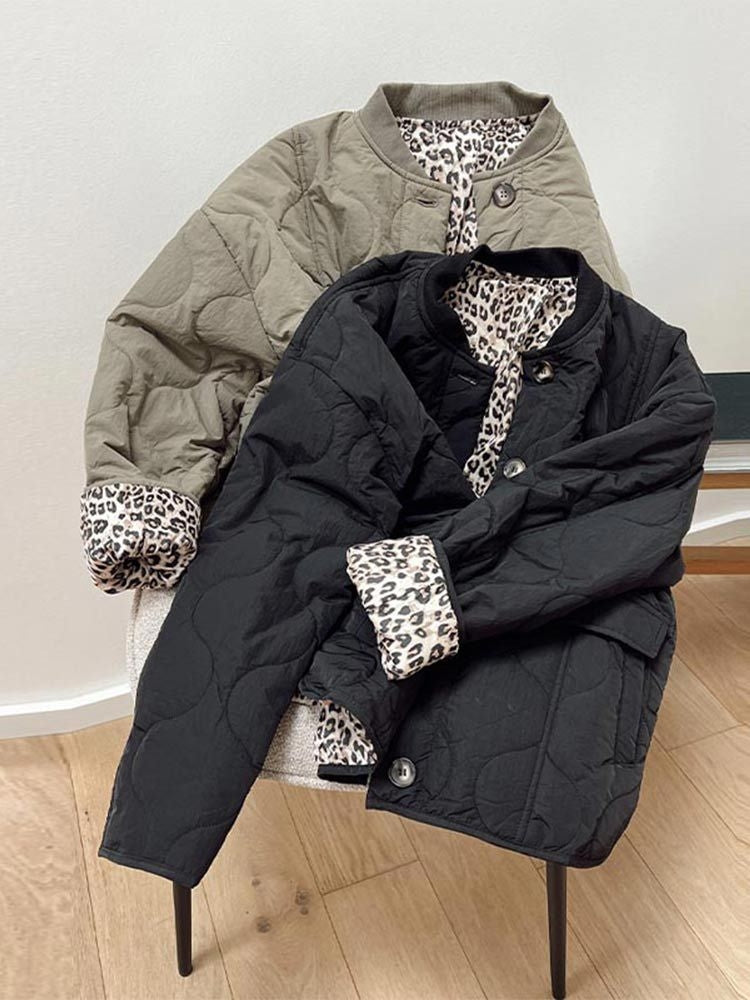 Chaqueta Acolchada con Botones