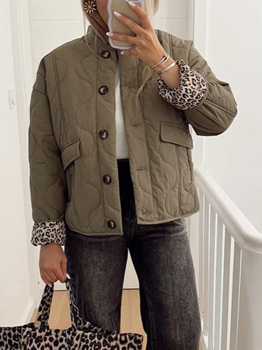 Chaqueta Acolchada con Botones