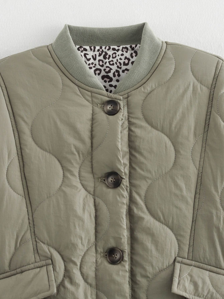 Chaqueta Acolchada con Botones