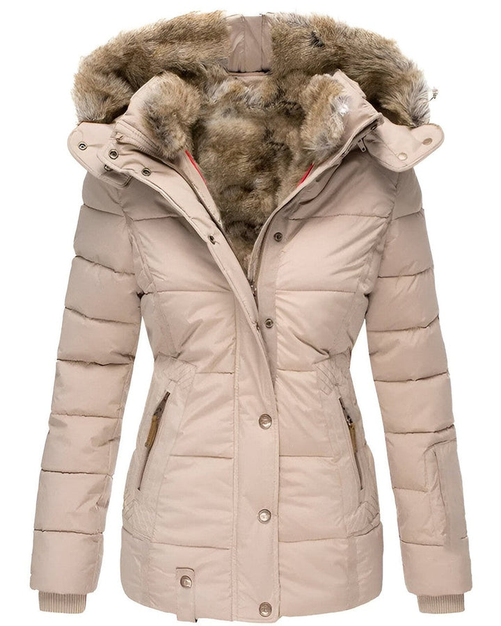 Chaqueta Acolchada Entallada – Beige