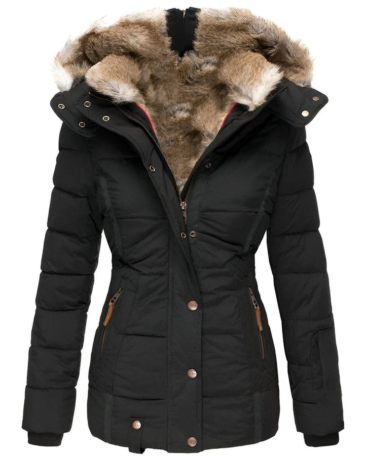 Chaqueta Acolchada Entallada – Negro