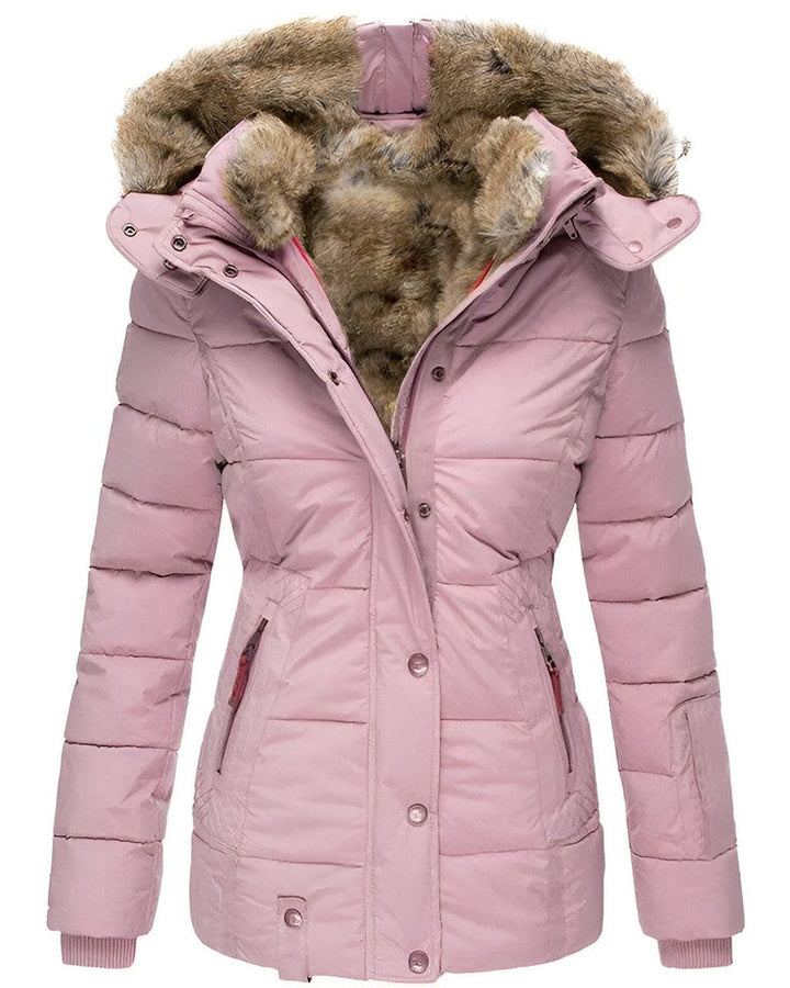 Chaqueta Acolchada Entallada – Rosa
