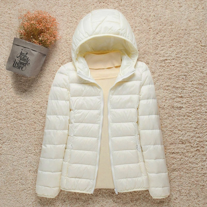 Chaqueta Acolchada Ligera – Blanco Crema