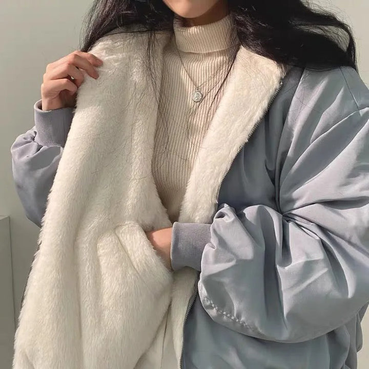Chaqueta Bomber Forrada – Azul