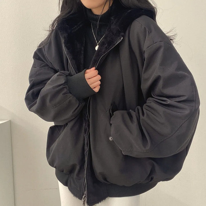 Chaqueta Bomber Forrada – Negro