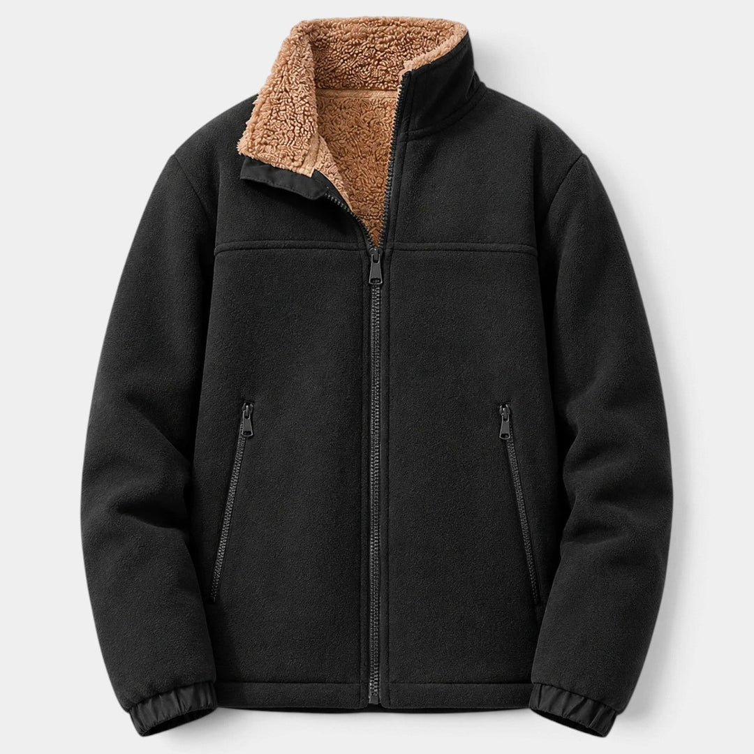 Chaqueta Cálida con Cremallera – Negro