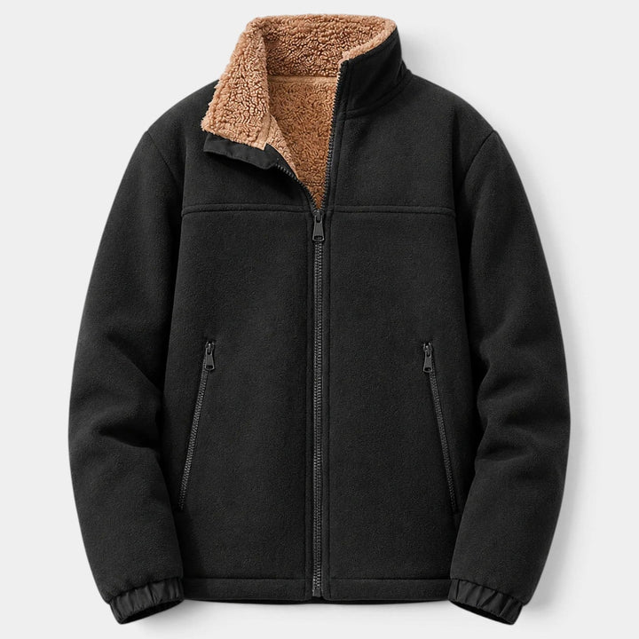 Chaqueta Cálida con Cremallera – Negro