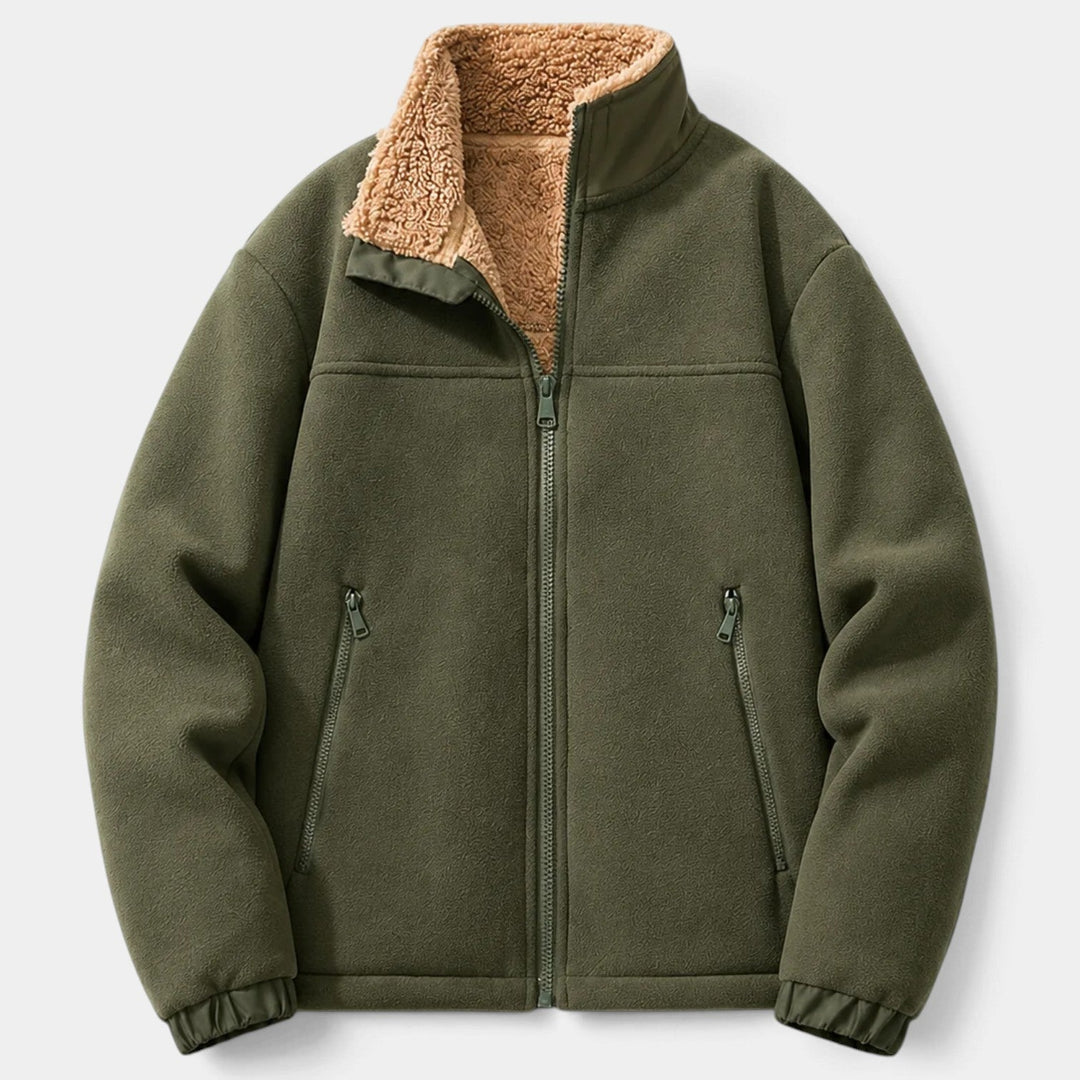 Chaqueta Cálida con Cremallera – Verde