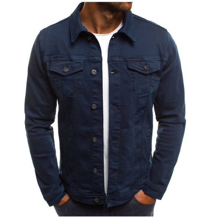 Chaqueta Casual con Botones – Azul Oscuro