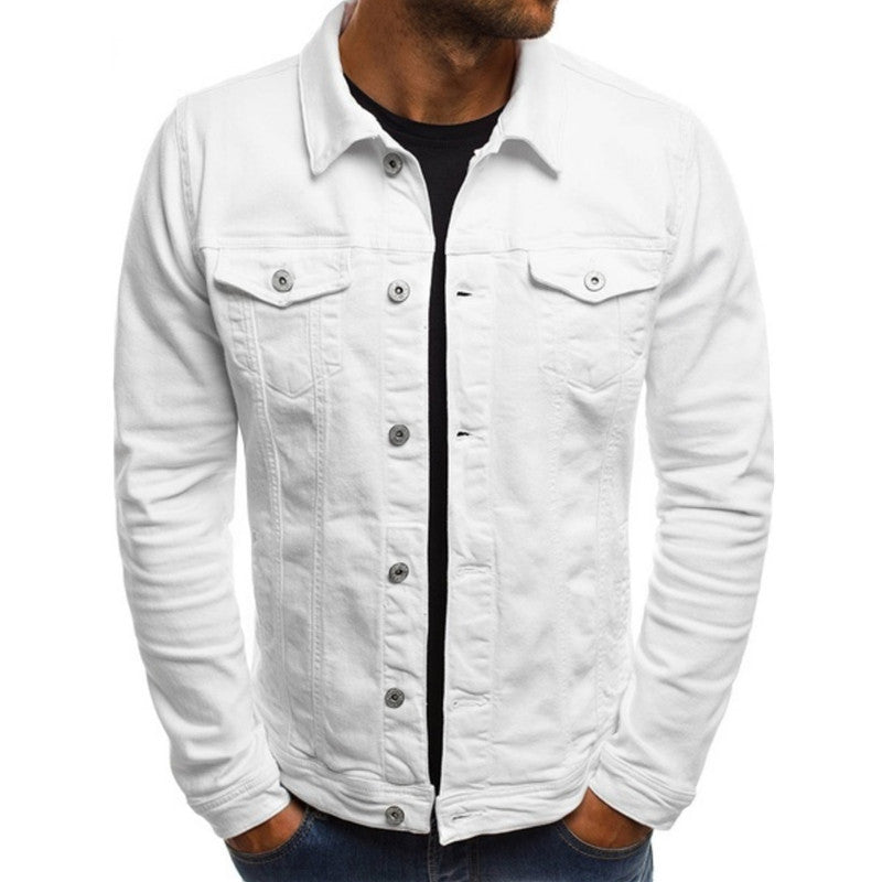 Chaqueta Casual con Botones – Blanco