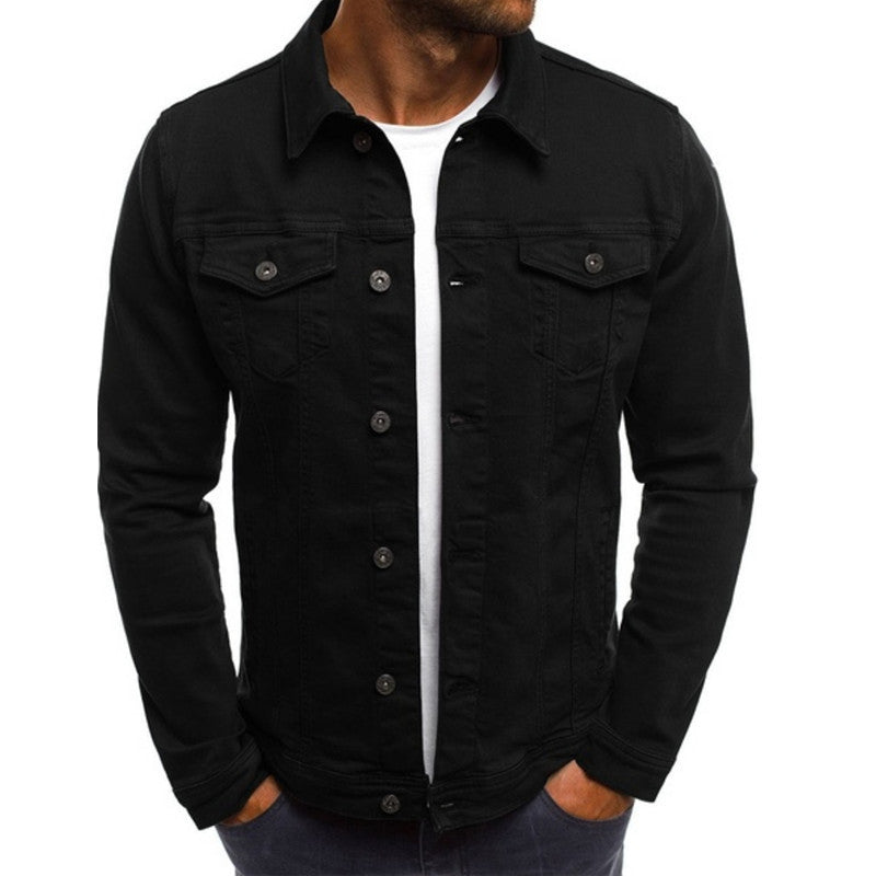 Chaqueta Casual con Botones – Negro