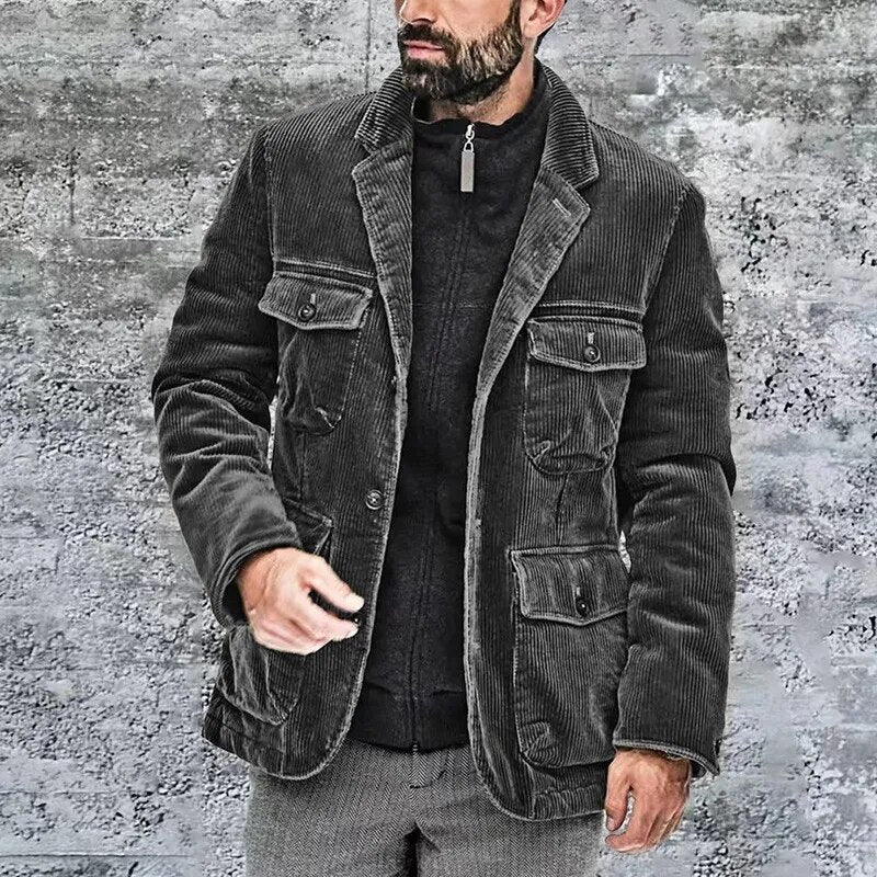 Chaqueta Clásica con Solapas – Negro