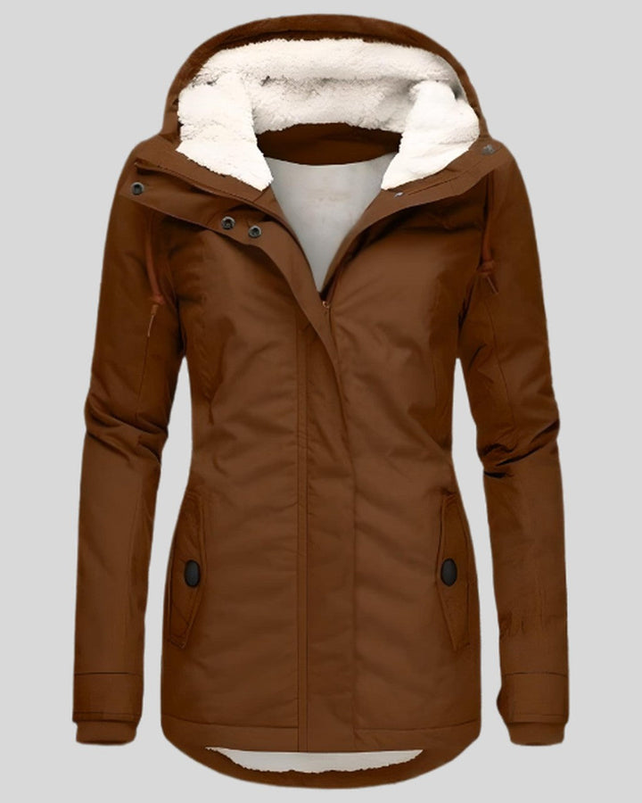 Chaqueta con Capucha Forrada – Caqui