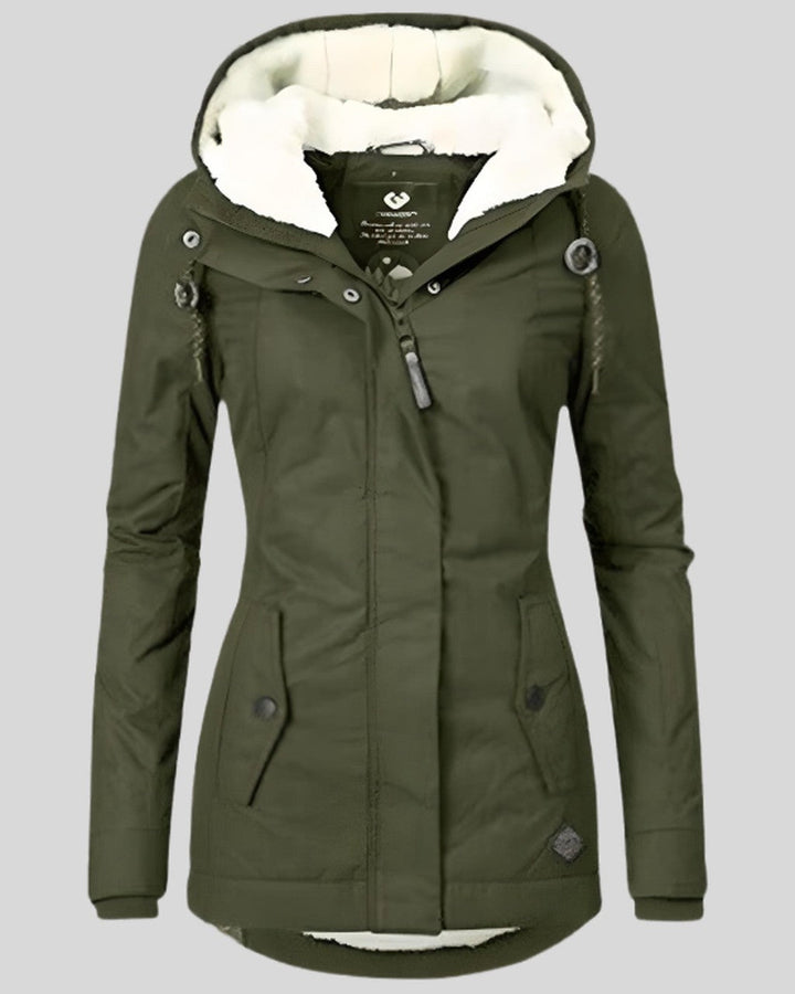 Chaqueta con Capucha Forrada – Verde