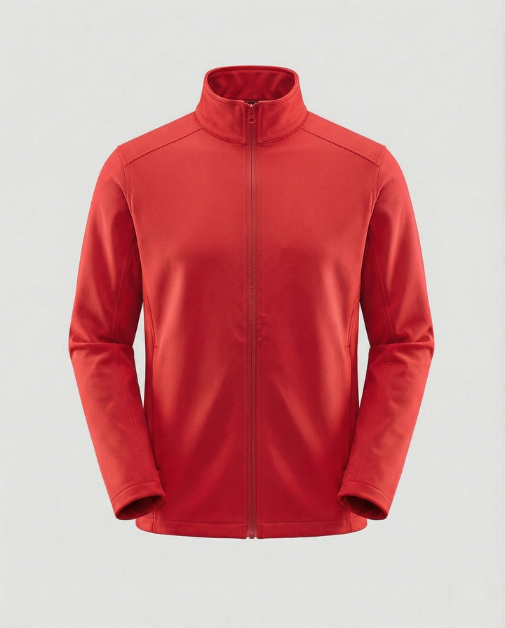 Chaqueta Entallada de Cuello Alto – Rojo