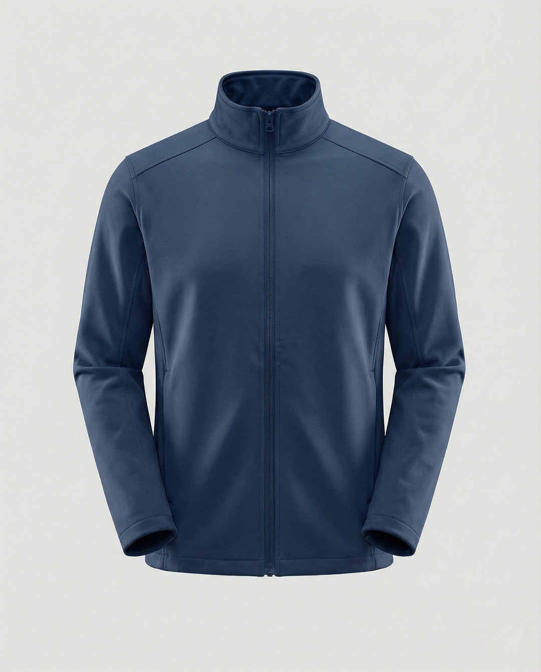 Chaqueta Entallada de Cuello Alto – Azul Marino
