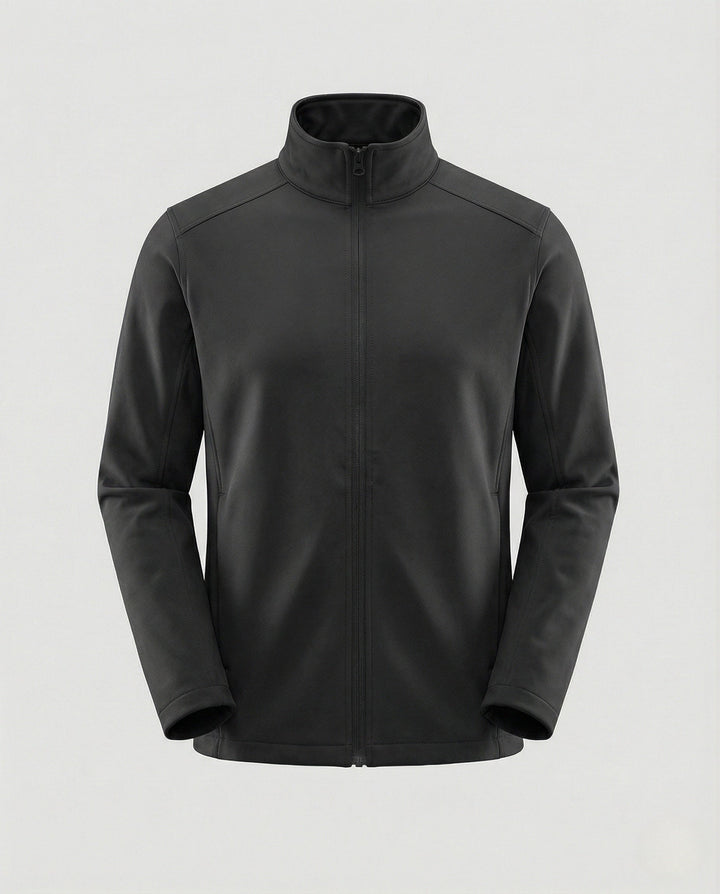 Chaqueta Entallada de Cuello Alto – Negro