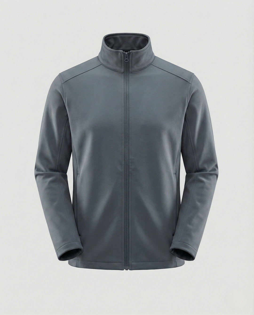 Chaqueta Entallada de Cuello Alto – Gris