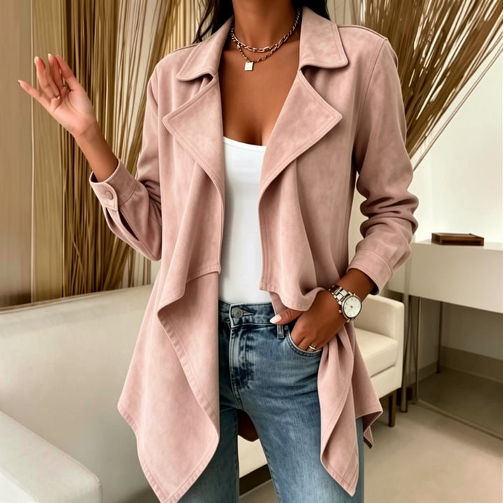 Chaqueta Fluida con Solapas – Rosa
