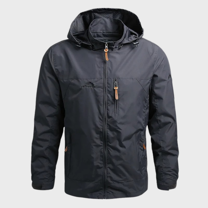 Chaqueta Funcional con Capucha – Gris