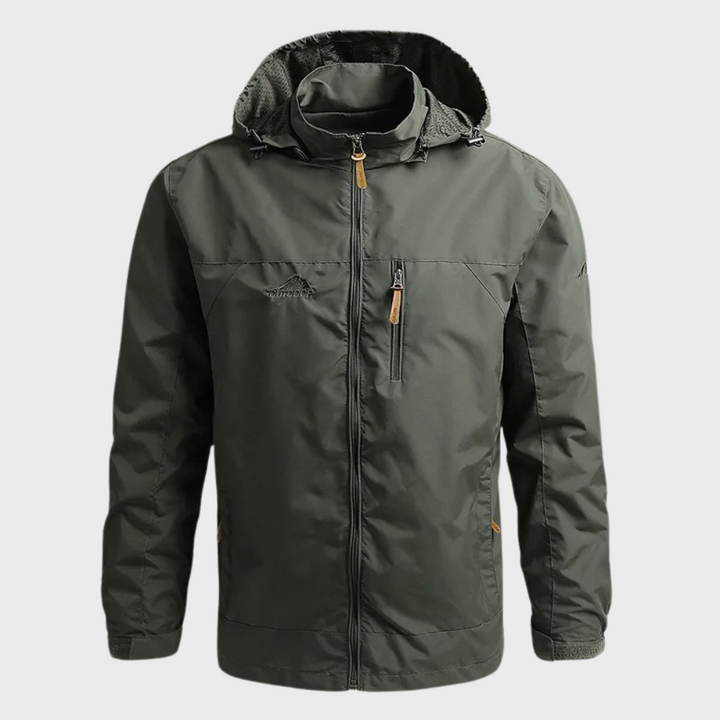 Chaqueta Funcional con Capucha – Verde Militar