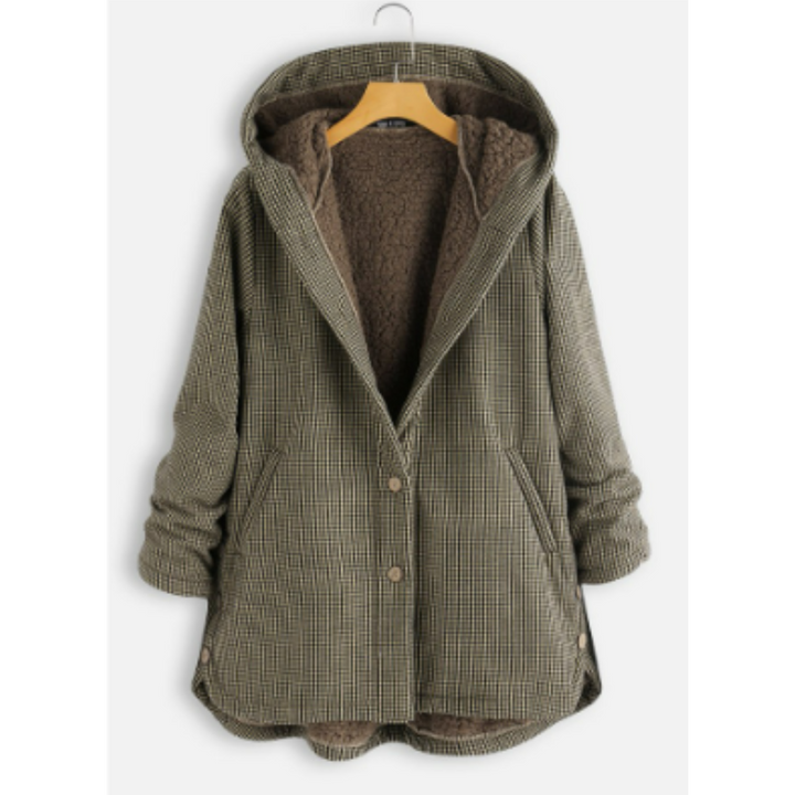 Chaqueta Holgada con Capucha – Marrón
