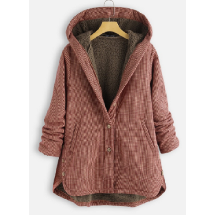 Chaqueta Holgada con Capucha – Rojo