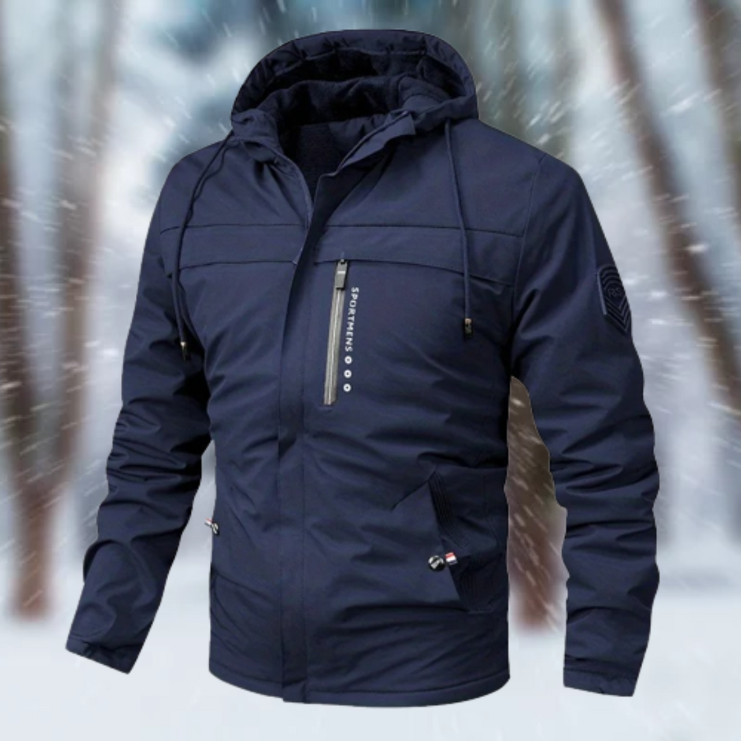 Chaqueta Invernal con Capucha – Azul Marino