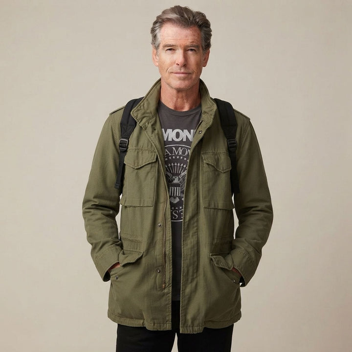 Chaqueta Militar con Bolsillos